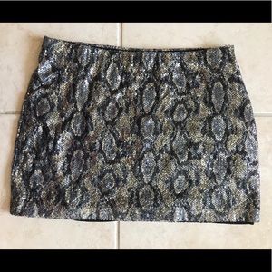 Express Full Sequen Stretch Skirt, Size M